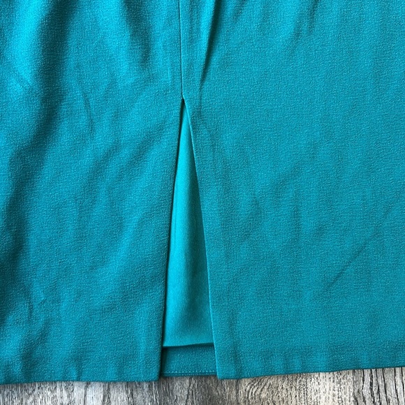 Dress the Population Dress Blue Midi Elle Dress Size Small Sleeveless Sheath - Picture 13 of 14